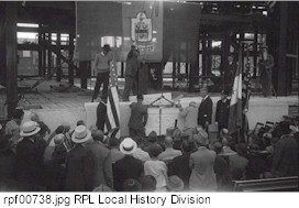 Cornerstone laying for the Rundel building.