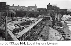 Laying the Foundation for the Rundel Memorial Building.