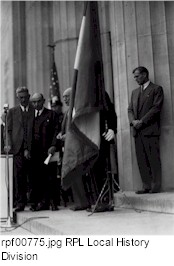 Dignitaries at Rundel Building dedication.