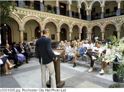 The Atrium at Rochester City Hall.