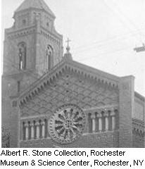The Rose Window at St. Francis Xavier Church in Rochester.