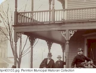 Brackets on the Porch of Fairport's Osburn House.